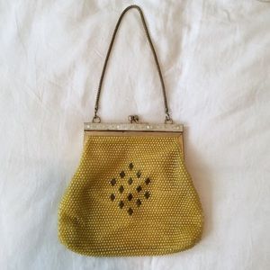 Vintage Beaded Golden Yellow Purse